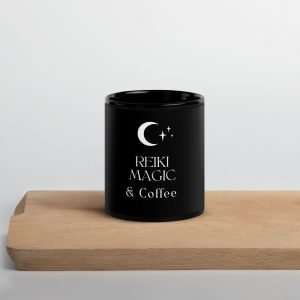 Reiki Magic & Coffee Black Glossy Mug