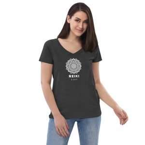 Reiki & Shit Women’s recycled v-neck t-shirt